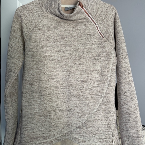 Athleta Sweaters - Athleta XS Heathered Zip Neck Sweater